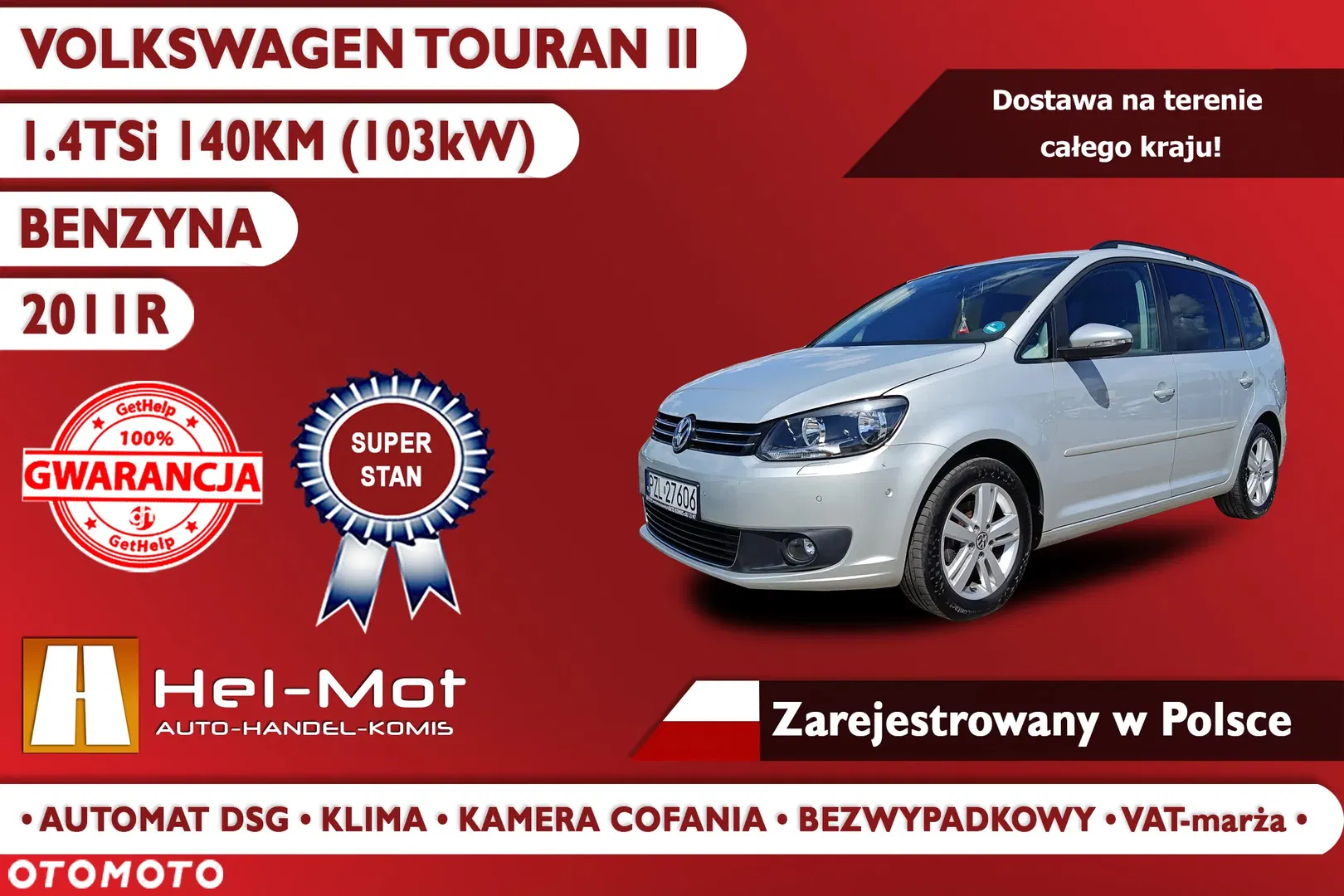 2011 Volkswagen Touran 1.4 TSI DSG Comfortline, photograph 3