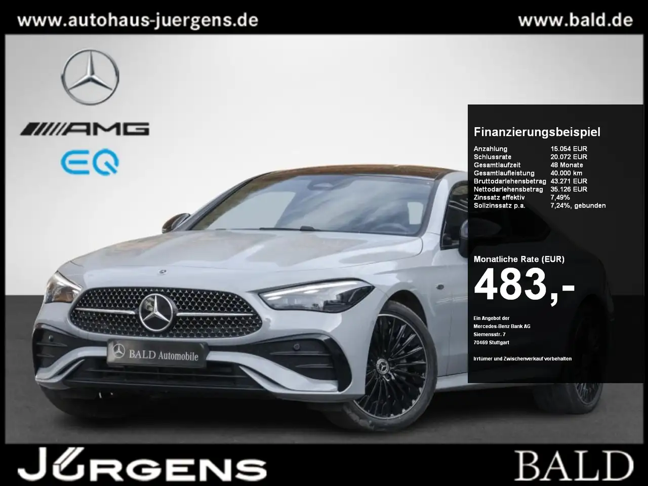 Mercedes-Benz CLE 300 e AMG-Sport/DIGITAL/Night/Memo/Totw/LED — photo 1 of 15
