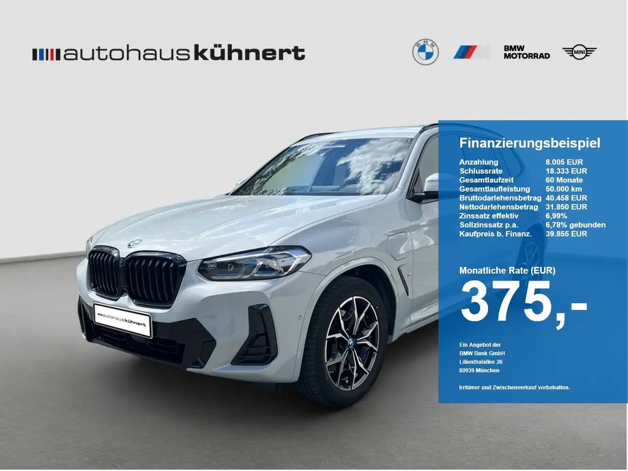 BMW X3 xDrive 30e ///M-Sport Laser ACC HUD RFK HiFi — photo 1 of 20