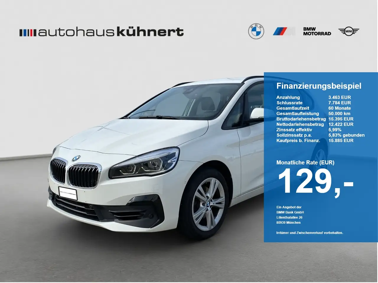 BMW 218 218i Active Tourer LED SpurAss HiFi Navi ParkAss R — photo 1 of 15