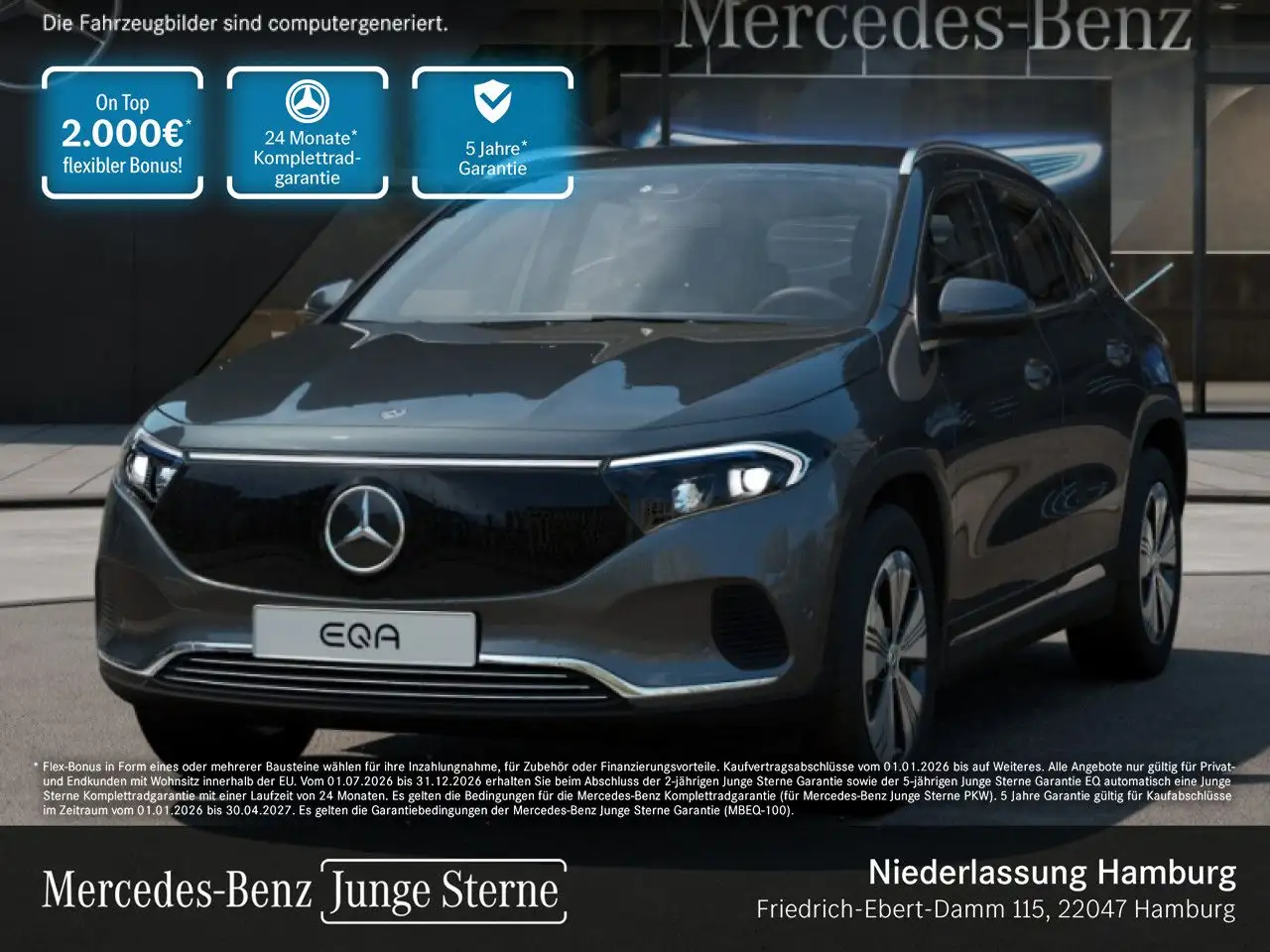 Mercedes-Benz EQA 300 4M PROG+ADVANCED+AHK+KAMERA+SPUR — photo 1 of 23