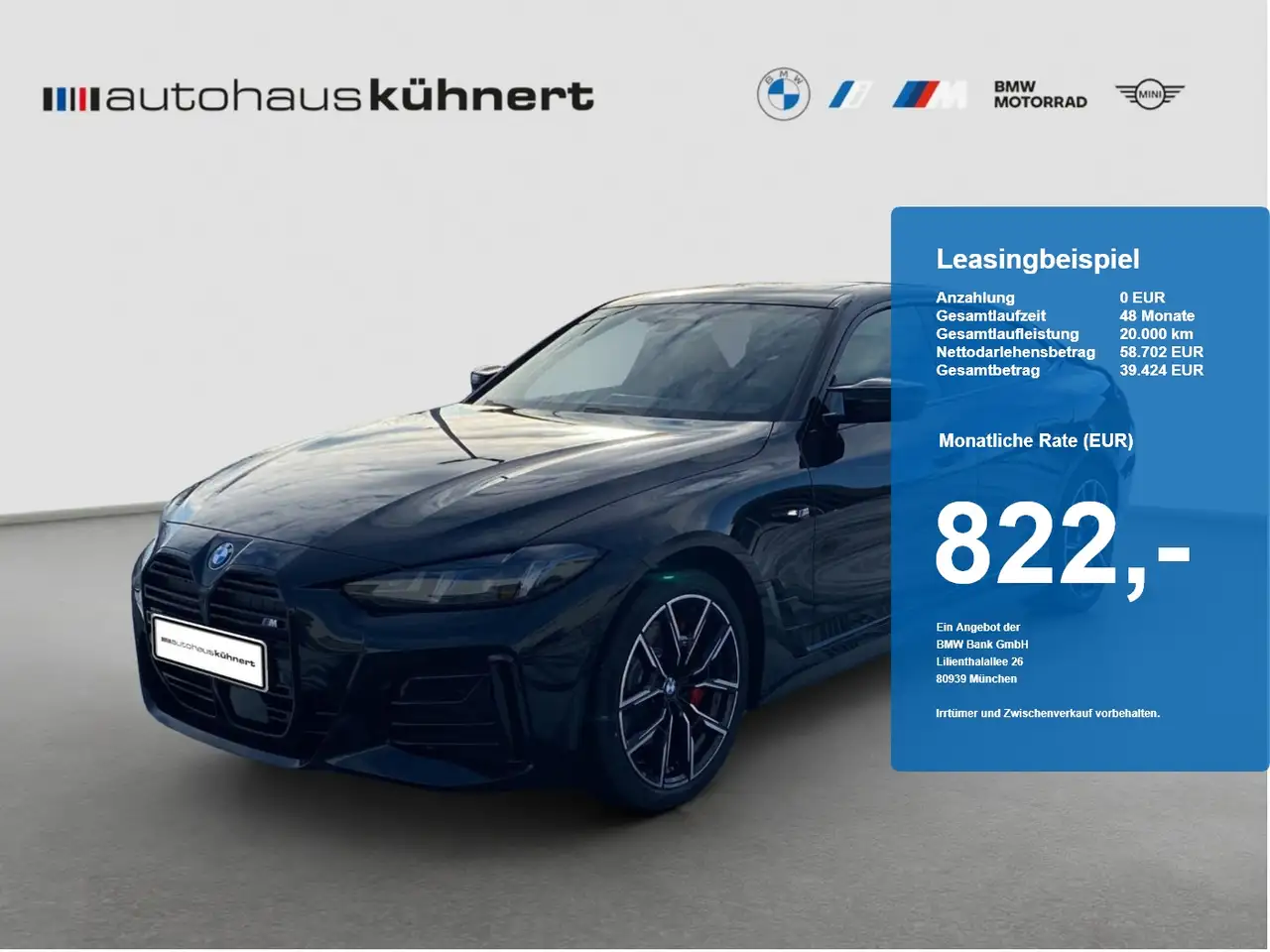 BMW M4 i xDrive Gran Coupé M-Sport UPE: 93.100 EUR — photo 1 of 19