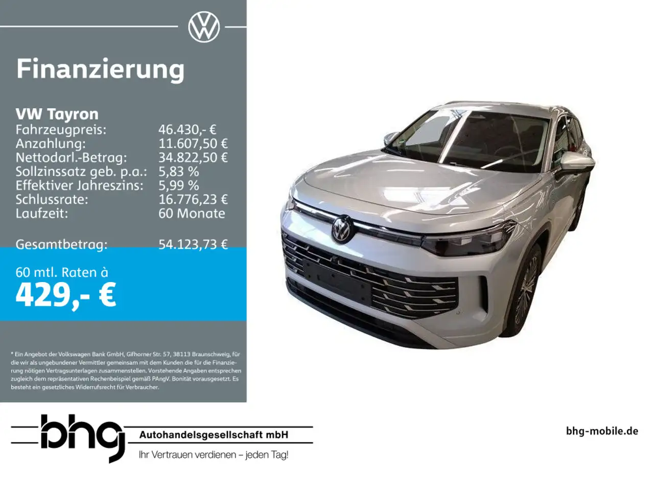 Volkswagen Tayron Elegance 1,5 l eHybrid OPF 130 kW — photo 1 of 8