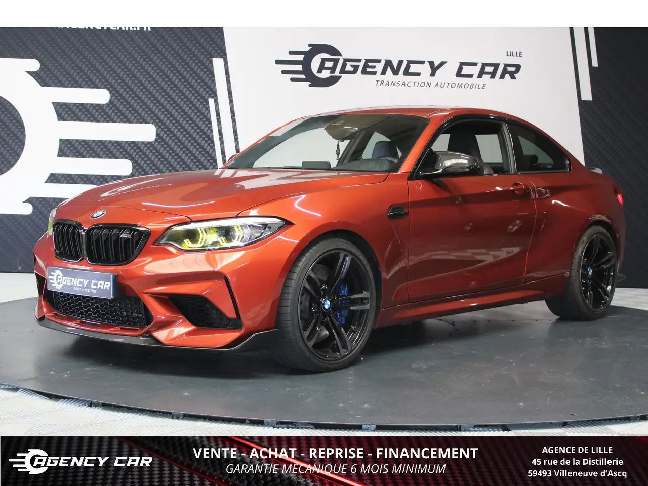 BMW M2 Competition F87 DKG Orange Sunset Suivi BMW Pack Carbone Harman Kardon — photo 1 of 33