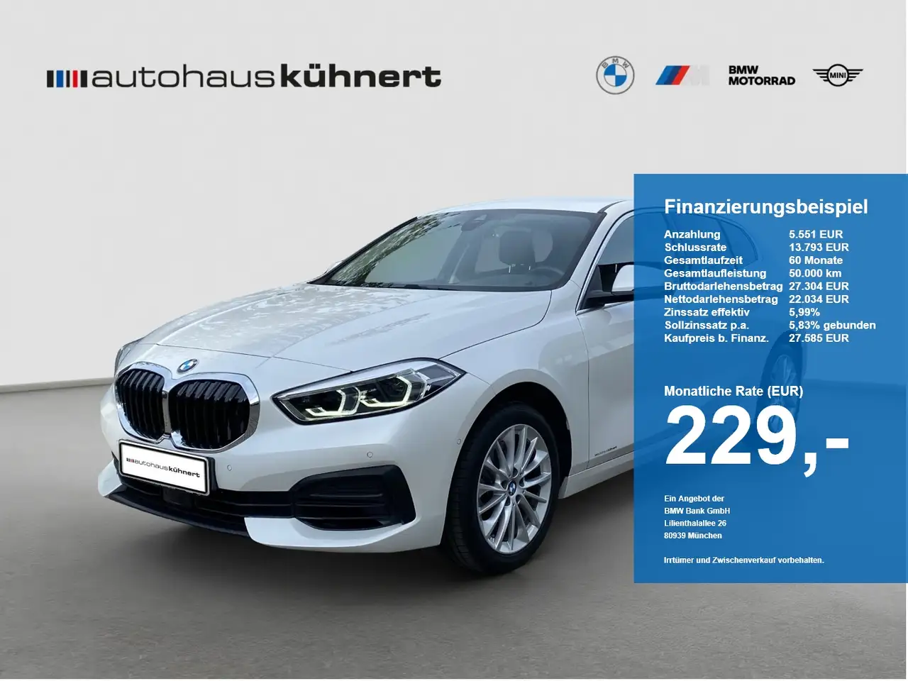 BMW 120 i Advantage LED ACC DrvAss HUD Navi RFK DAB — photo 1 of 20