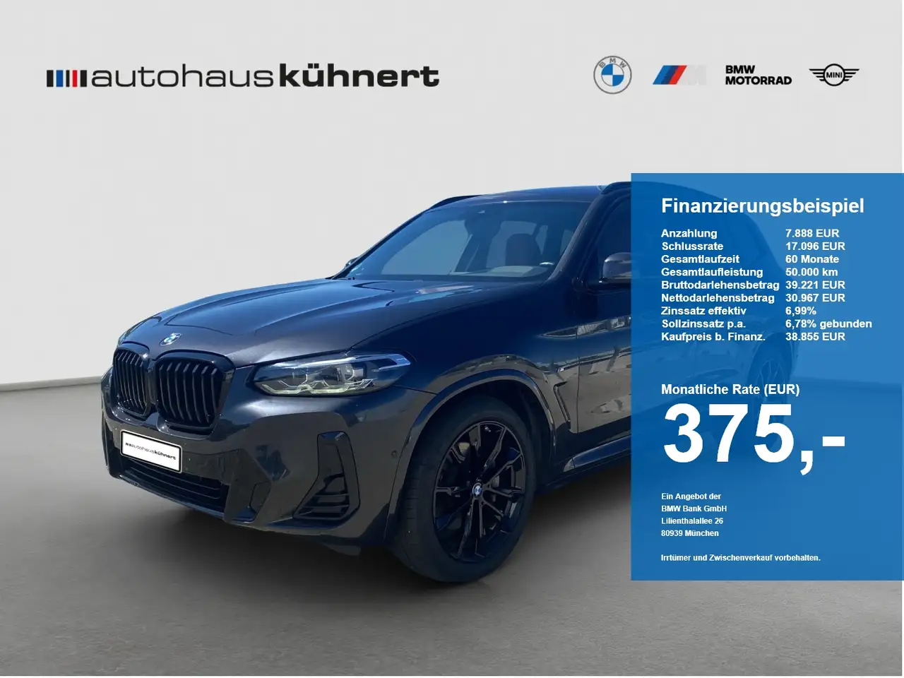 BMW X3 xDrive 30d ///M-Sport DrvAss HiFi H&K Navi RFK — photo 1 of 20
