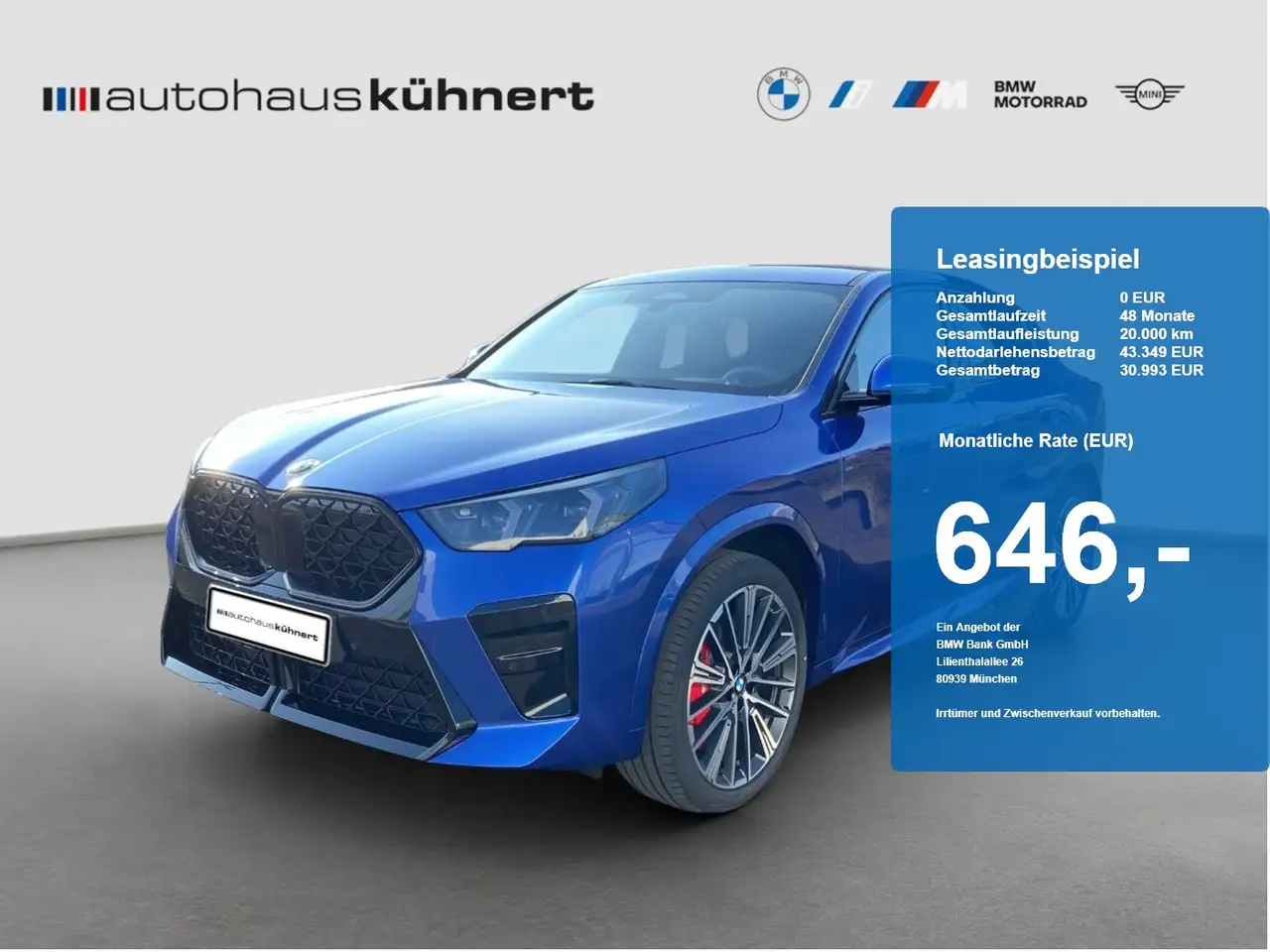 BMW X2 sDrive20i M-Sport PRO UPE: 64.340 EUR — photo 1 of 15