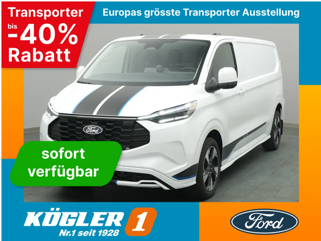 Ford Transit Custom Kasten PHEV 320 L2 Sport -17%* — photo 1 of 40
