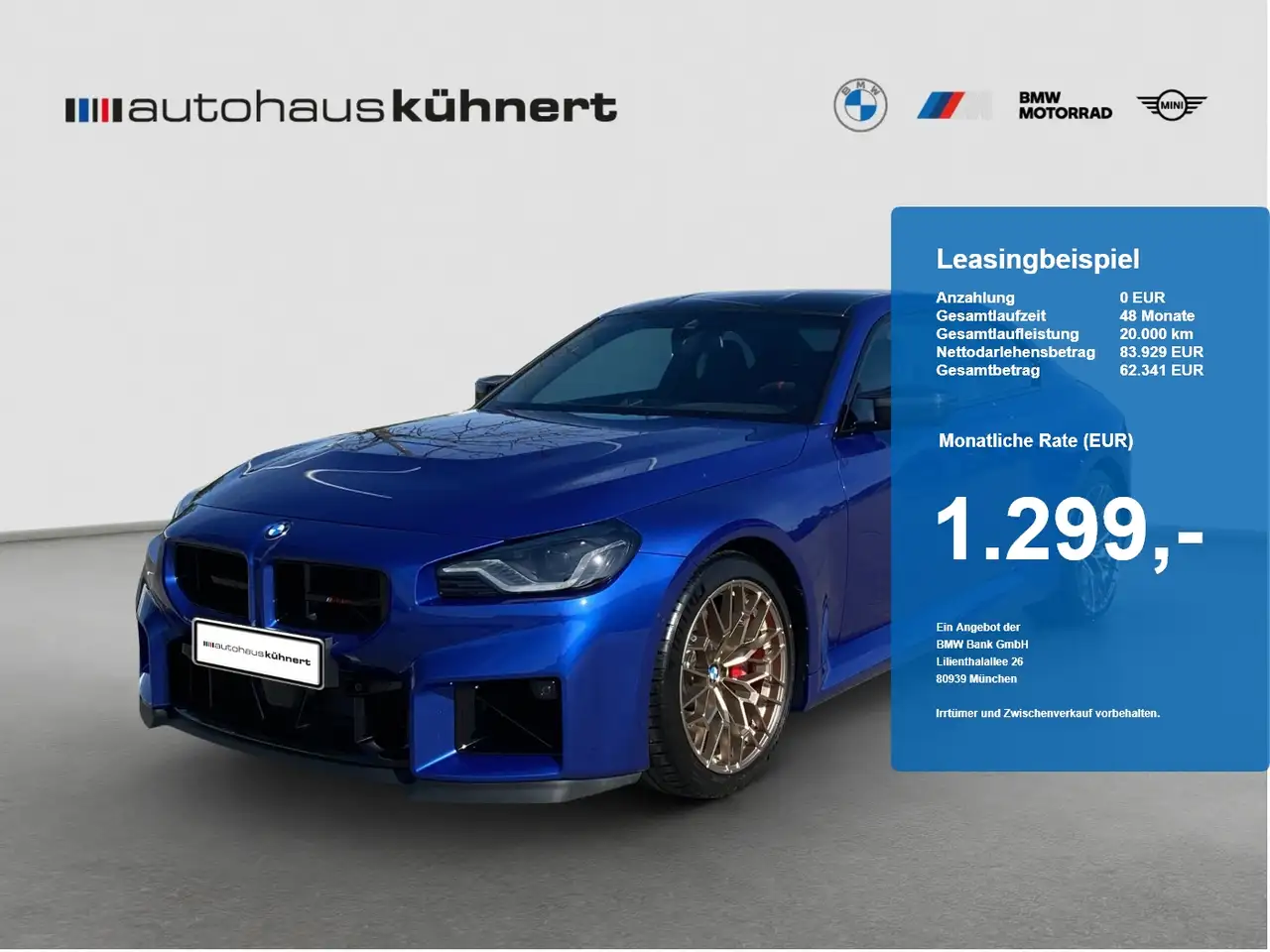 BMW M2 CS Coupé UPE 116.700 € M Sport Pro ACC HiFi — photo 1 of 20
