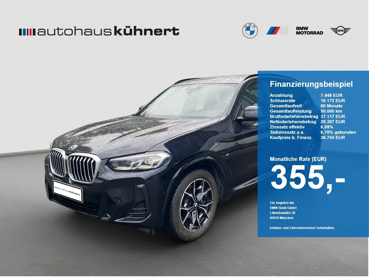 BMW X3 xDrive30d M-Sport LED PanoSD SpurAss AHK Navi — photo 1 of 20