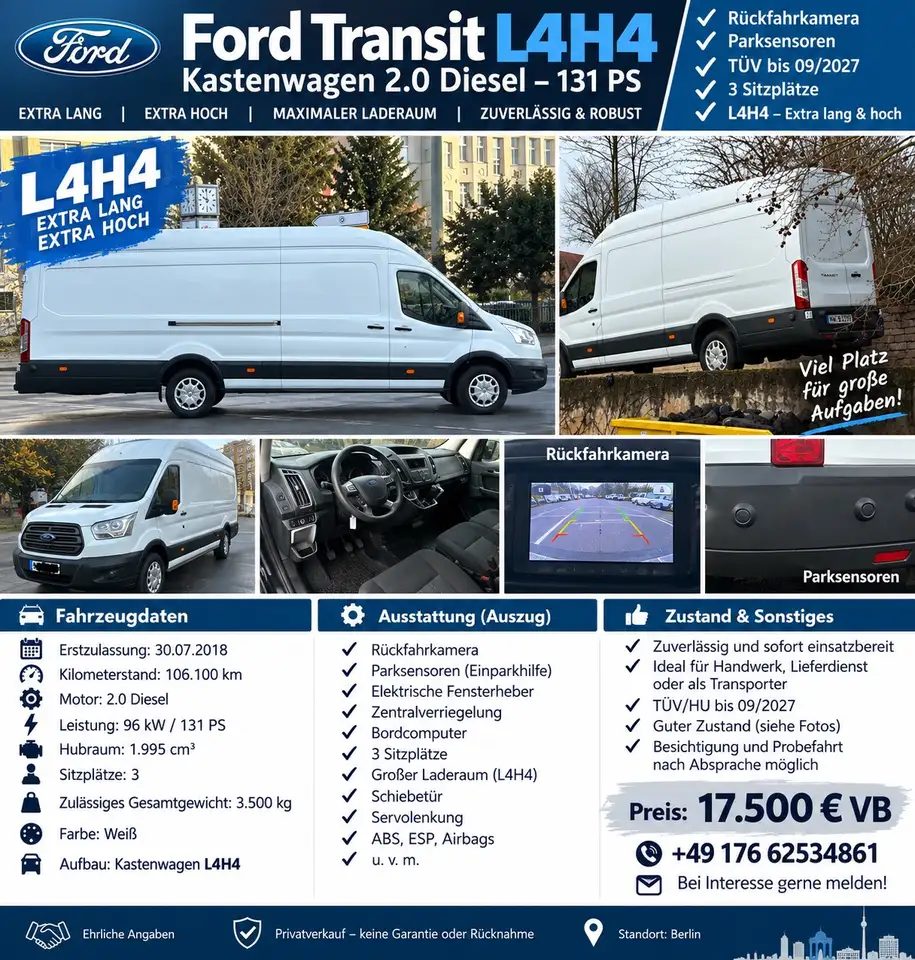 Ford Transit Transit Van L4H4 — photo 1 of 9
