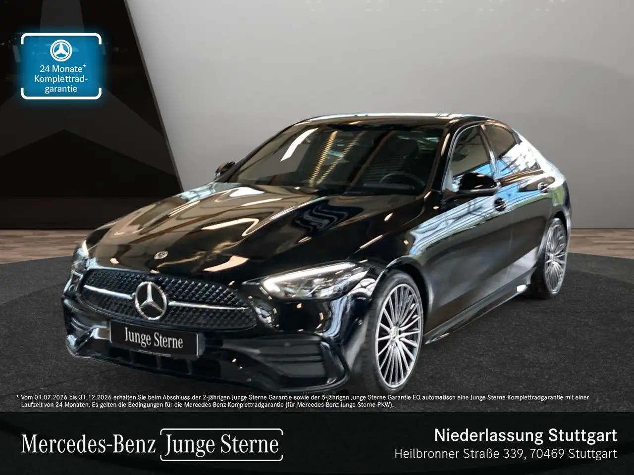 Mercedes-Benz C 300 d 4M AMG+NIGHT+360+LED+BURMESTER+19"+TOTW+9G — photo 1 of 15
