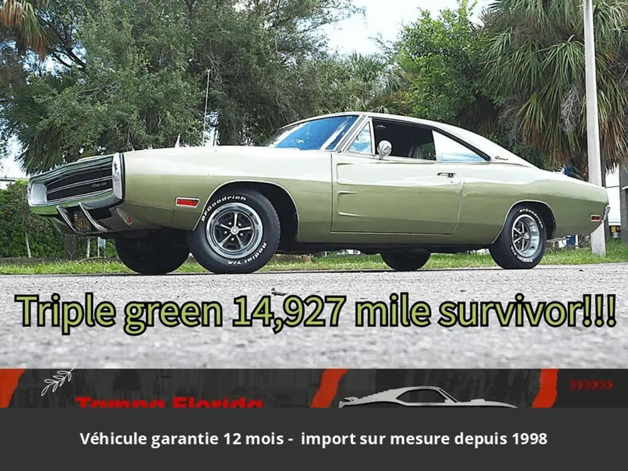 Dodge Charger 1970 Coupe 318 CI V8 230 HP Code F 3 A727 TorqueFlite 8 vitesses Tous compris — photo 1 of 24
