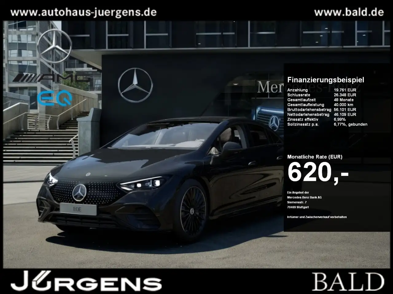 Mercedes-Benz EQE 300 Lim AMG+Burm+Hyper+Pano+Memo+Airm+AHK — photo 1 of 10