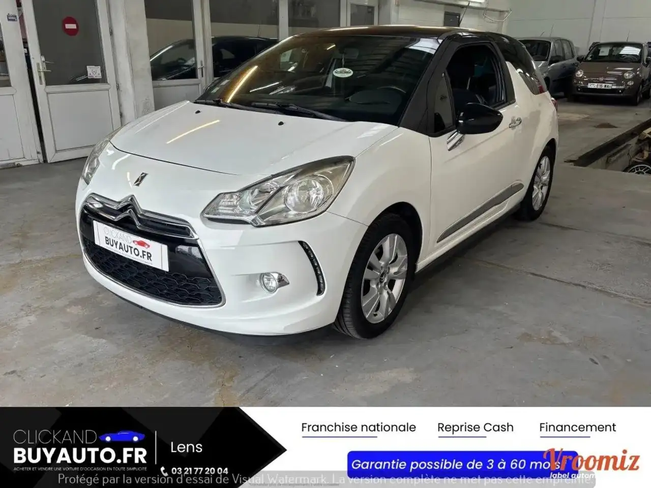 Citroen DS3 DS 3 1.6 VTI 120 CH SO CHIC / B.AUTOMATIQUE /CLIM / REGULATEUR / JANTES ALU — photo 1 of 15