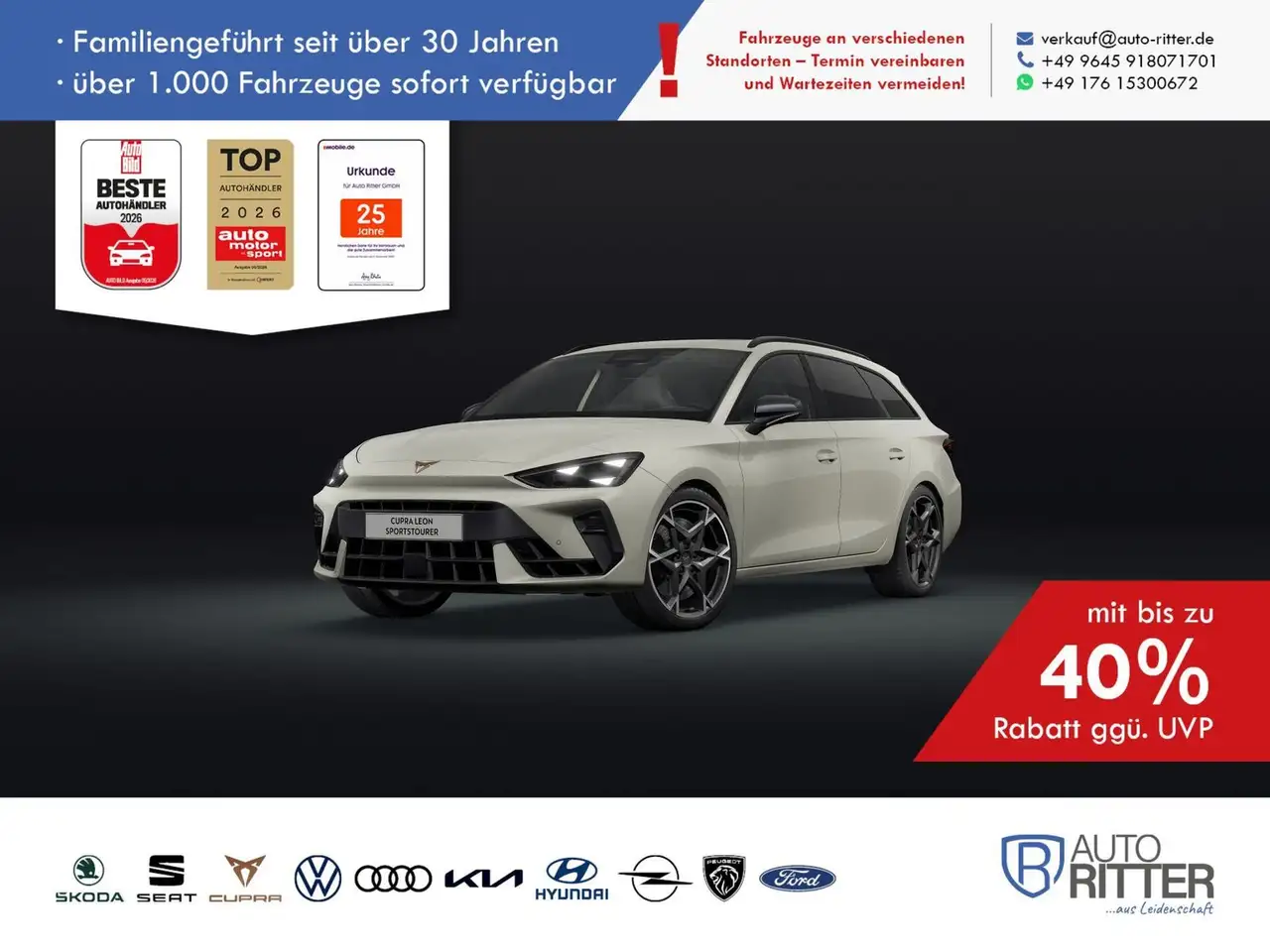 CUPRA Leon Sportstourer VZ ACC|AHK|RFK|PANO|Matrix|... — photo 1 of 5