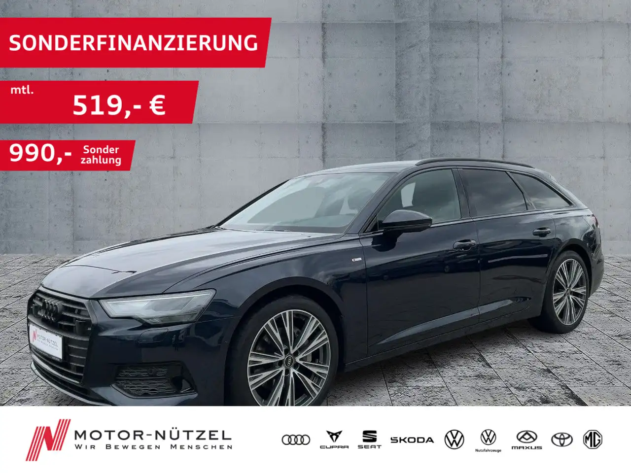 Audi A6 45 TFSI QU S-LINE LED+NAV+ACC+RKF+AHK — photo 1 of 21