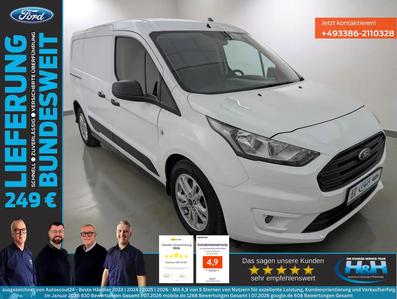 Ford Transit Connect 1.5 240 L2 Trend Kam+TotWinkel — photo 1 of 34