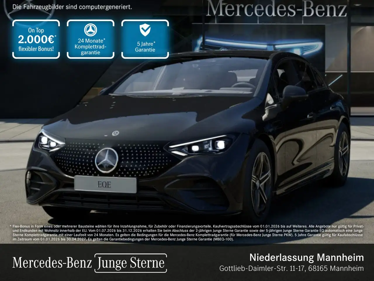 Mercedes-Benz EQE 350 AMG Fahrass WideScreen 360° Pano Burmester — photo 1 of 23