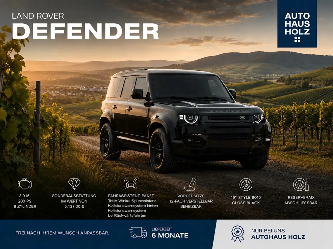 Land Rover Defender Modelljahr 27! Defender 110 D 200 S - FAHRASSISTEN — photo 1 of 20