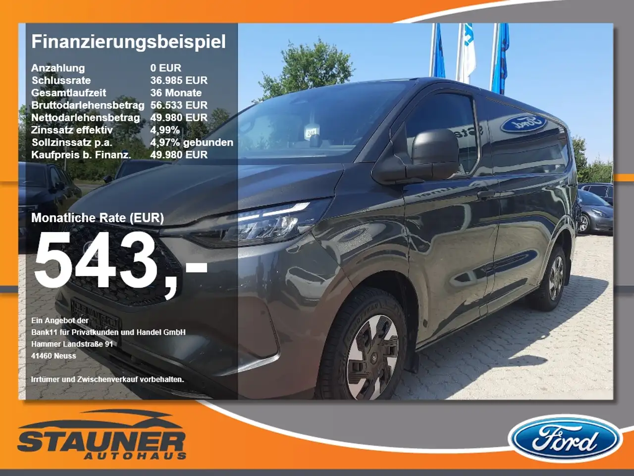 Ford Transit Custom Trend 320L1 Elektro AHK LED 0% Fin — photo 1 of 26