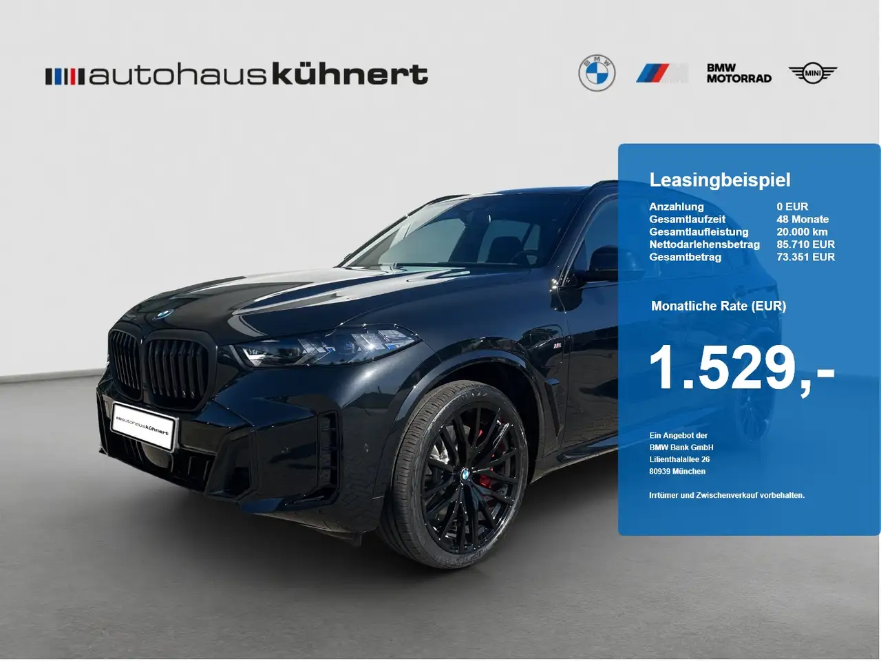 BMW X5 xDrive50e UPE 124.380 EUR ///M-Sport Luftfed. — photo 1 of 15