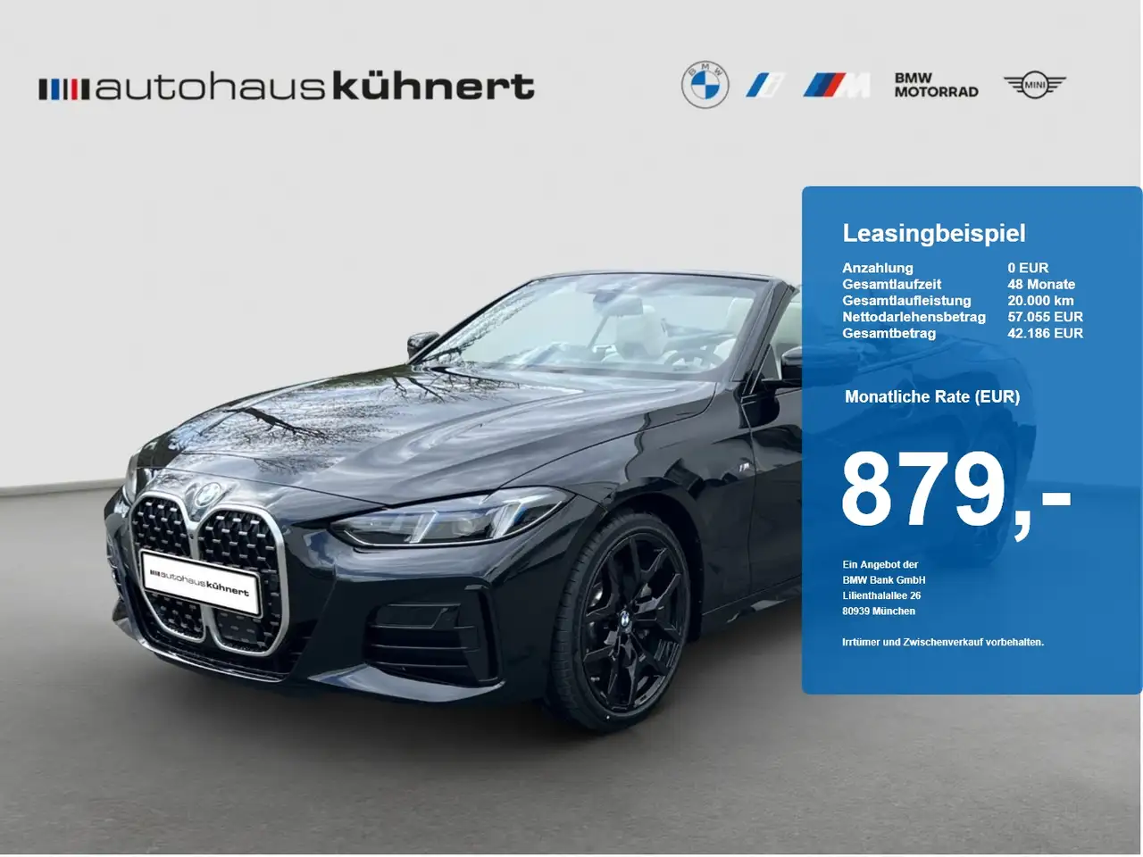 BMW 430 i xDrive Cabrio UPE 88.680 EUR ///M-Sport ACC — photo 1 of 15