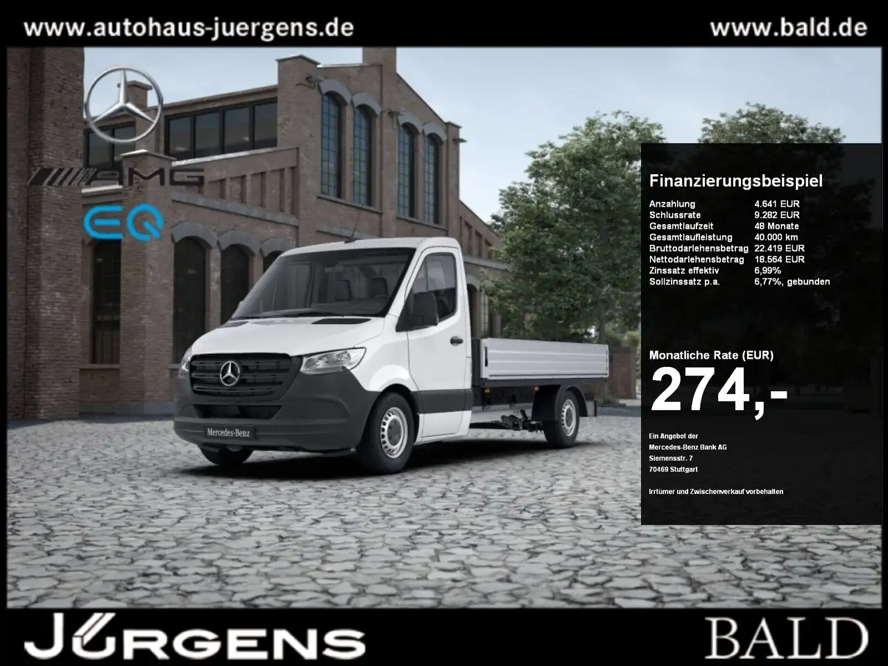 Mercedes-Benz Sprinter 211 CDI Pritsche/L2/AHK/Klima/DAB — photo 1 of 9