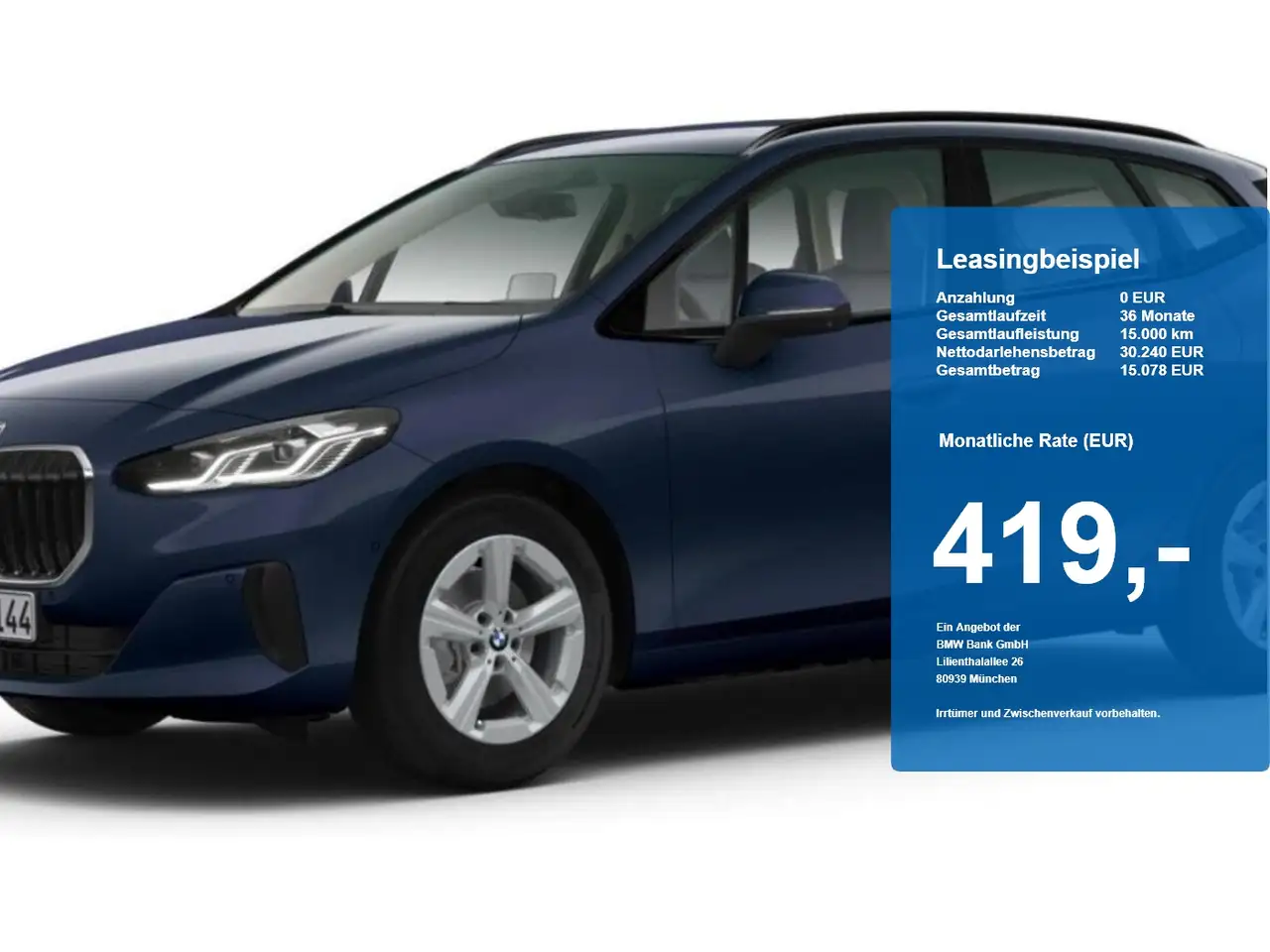 BMW 220 220i Active Tourer UPE: 50.560 Head-Up-Display — photo 1 of 6