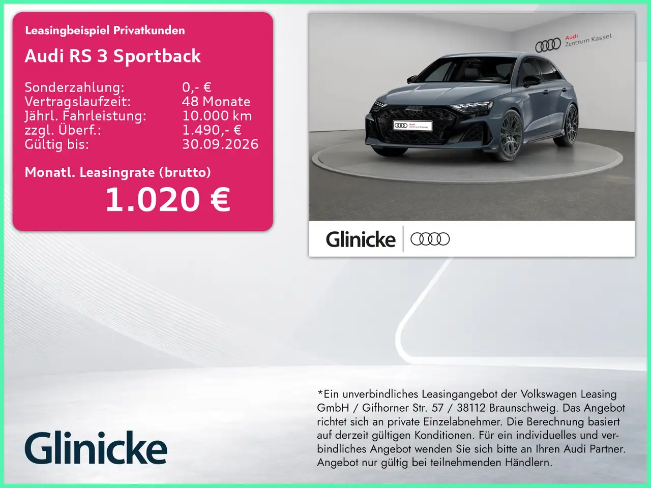 Audi RS3 RS 3 Sportback Matrix SONOS HuD RS-Schalensitze — photo 1 of 9