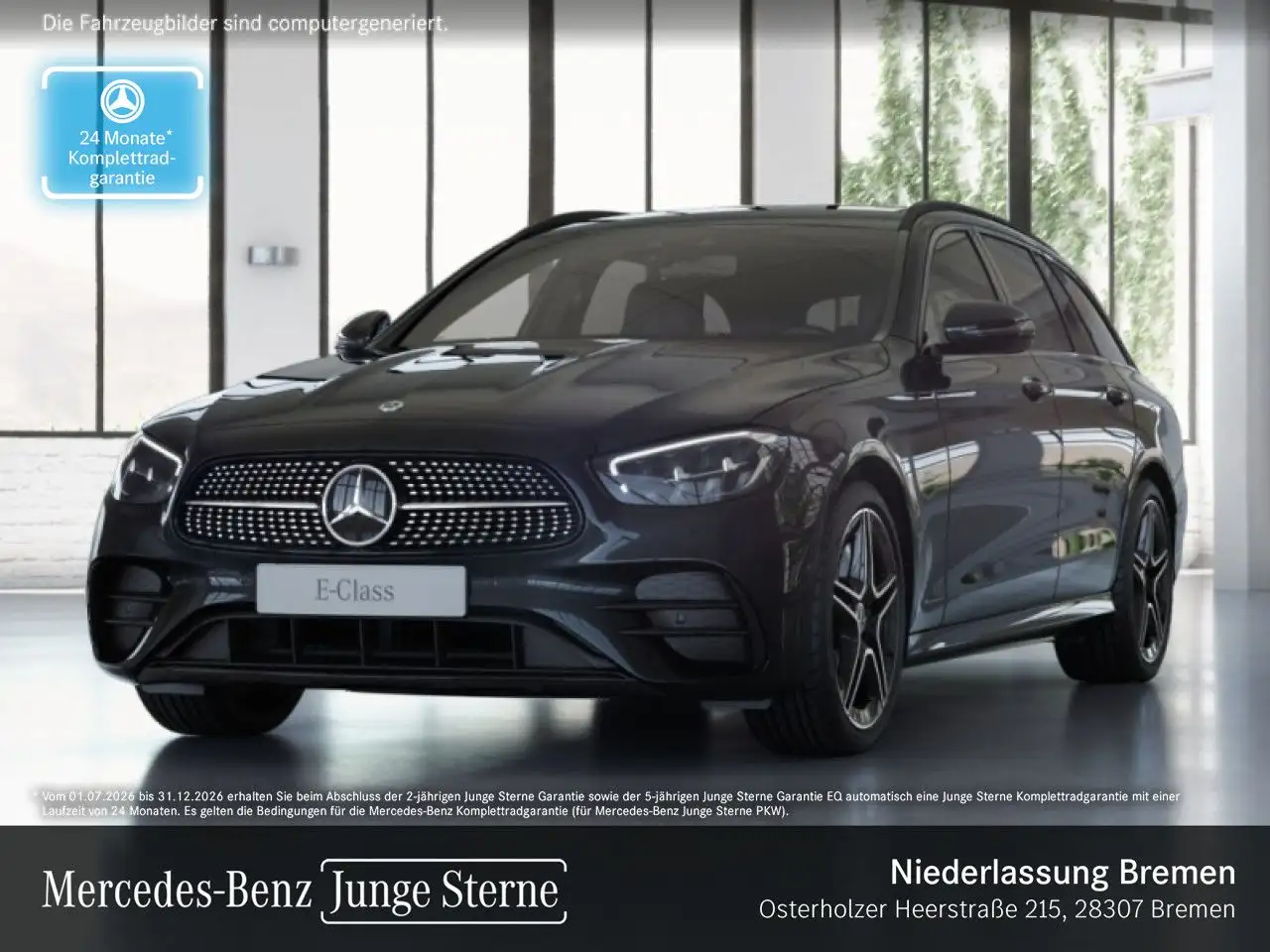 Mercedes-Benz E 300 de T 4M AMG+NIGHT+AHK+LED+FAHRASS+KAMERA+HUD — photo 1 of 23