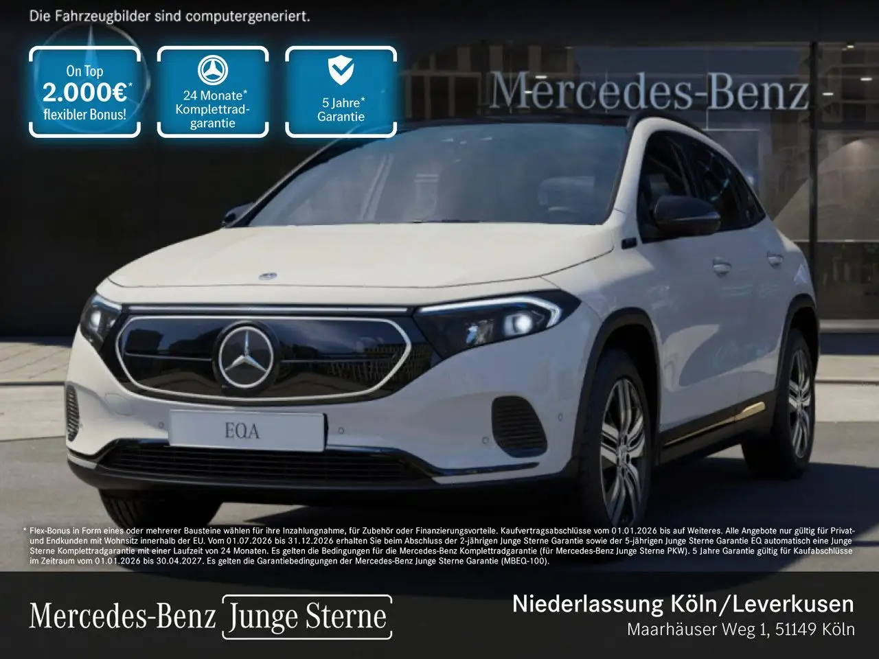 Mercedes-Benz EQA 250 ELECTRICART+NIGHT+PREMIUM+AHK+PANO+360 — photo 1 of 15