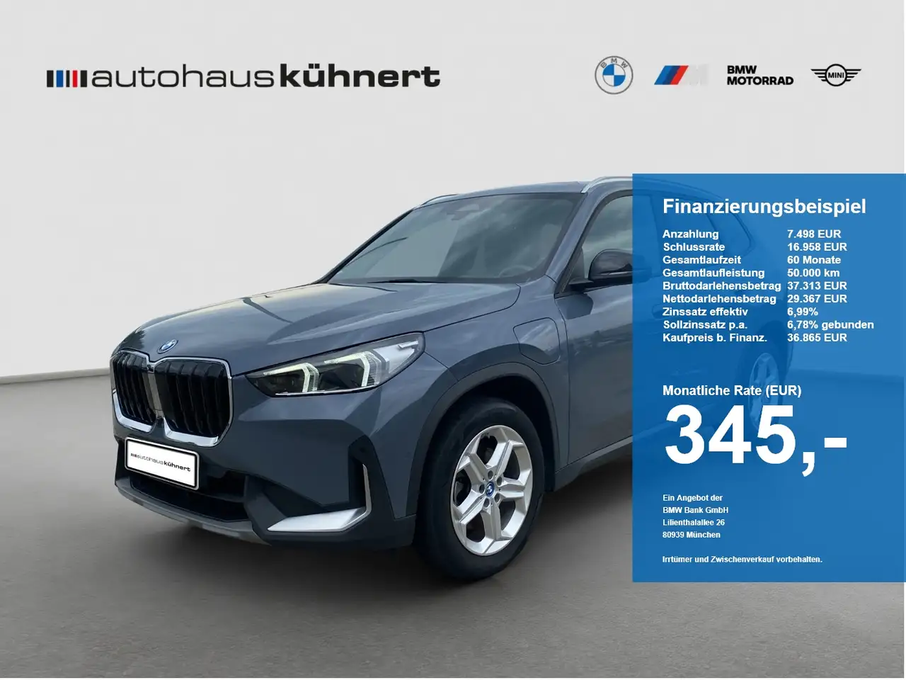 BMW X1 XDRIVE25E ACC LED SpurAss 360° AHK HUD HiFi — photo 1 of 15