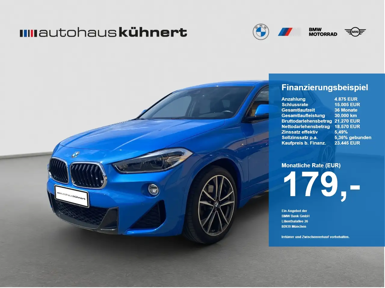 BMW X2 sDrive 20i ///M-Sport LED SpurAss HUD HiFi — photo 1 of 15