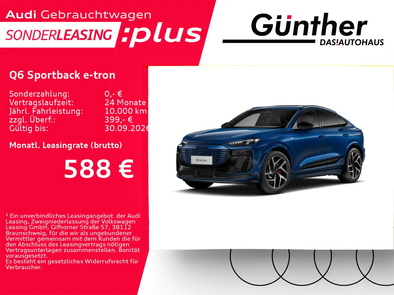 Audi Q6 e-tron S LINE EDITION ONE BLUE+WINT — photo 1 of 6