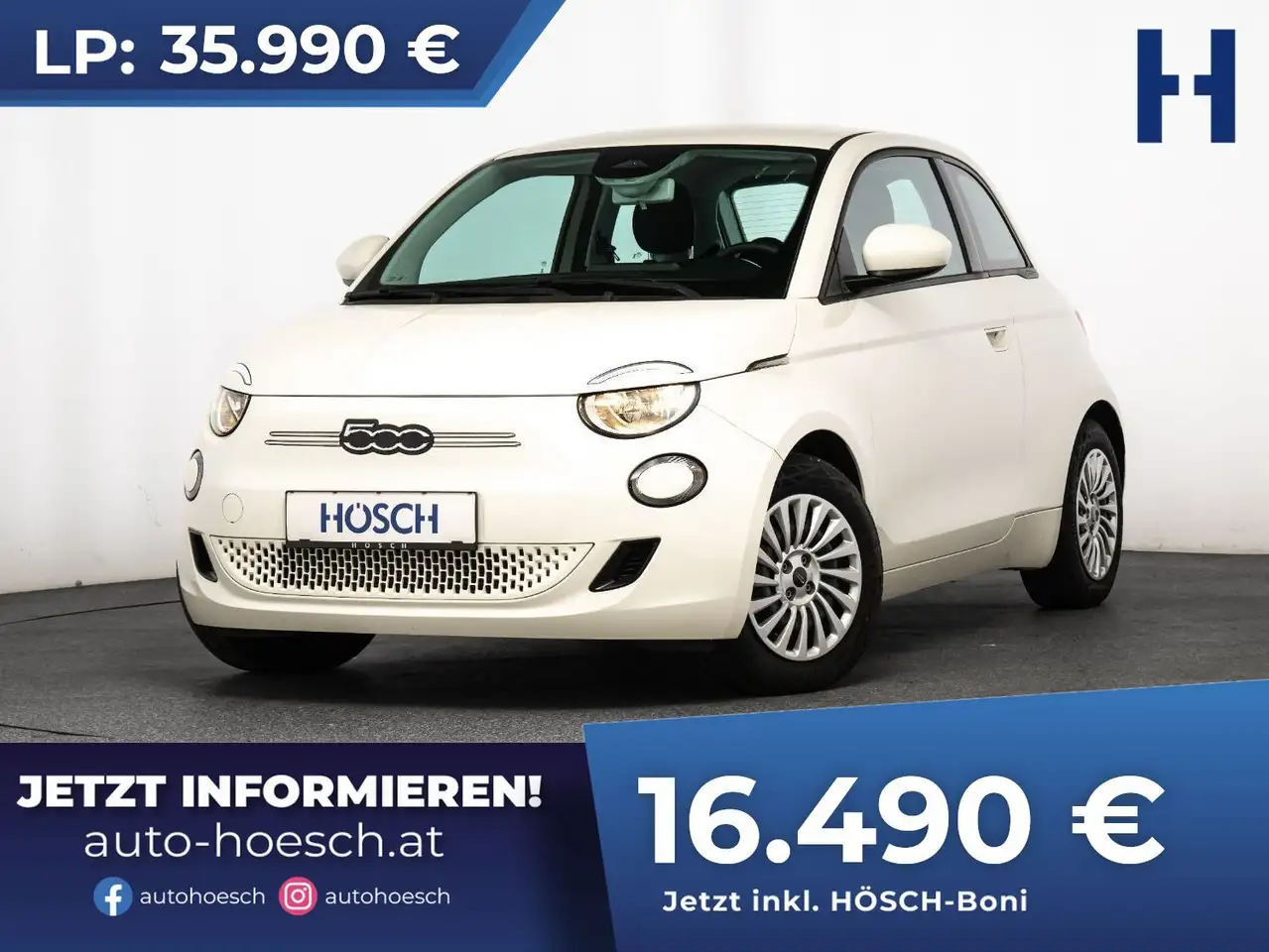 Fiat 500e 42 kWh KEYLESS CARPLAY TOP-ANGEBOT — photo 1 of 37