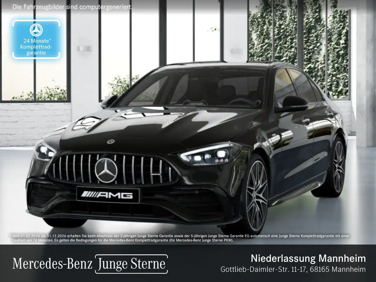 Mercedes-Benz C 43 AMG C 43 4M NIGHT+DRIVERS+PANO+360+BURMESTER+PERFSITZE — photo 1 of 22