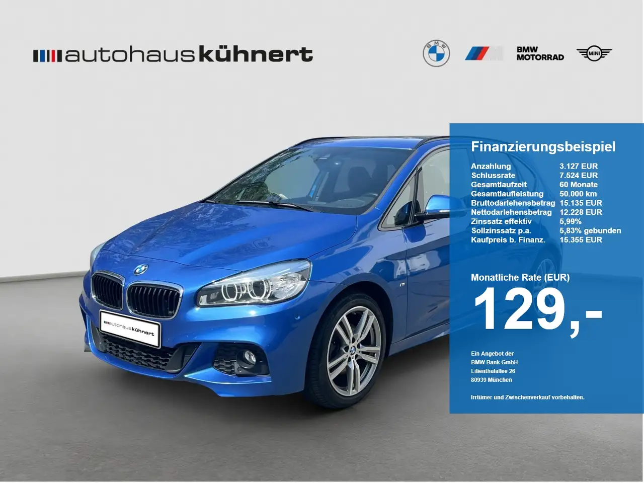 BMW 218 218i Active Tourer ///M-Sport LED SpurAss Navi — photo 1 of 20