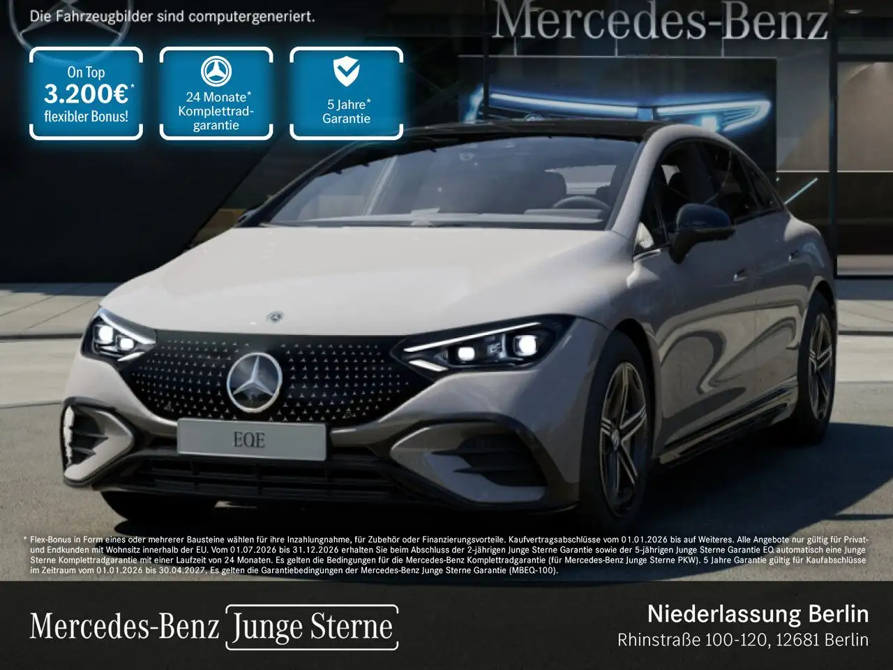 Mercedes-Benz EQE 350 AMG Fahrass WideScreen 360° Pano Burmester — photo 1 of 23