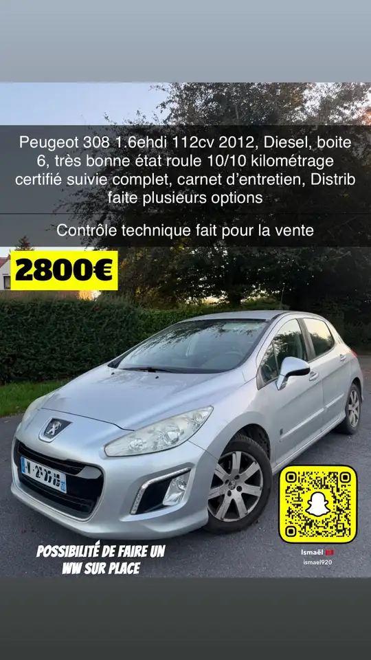 Peugeot 308 Auto-école 1.6 e-HDi 112ch FAP Active — photo 1 of 4