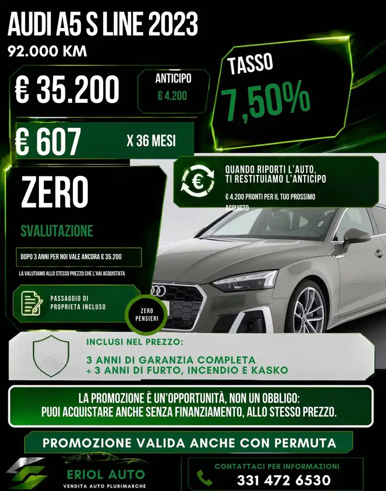 Audi A5 A5 II 2020 Sportback Sportback 40 2.0 tdi mhev S line edition quattro 204cv s-tronic — photo 1 of 2