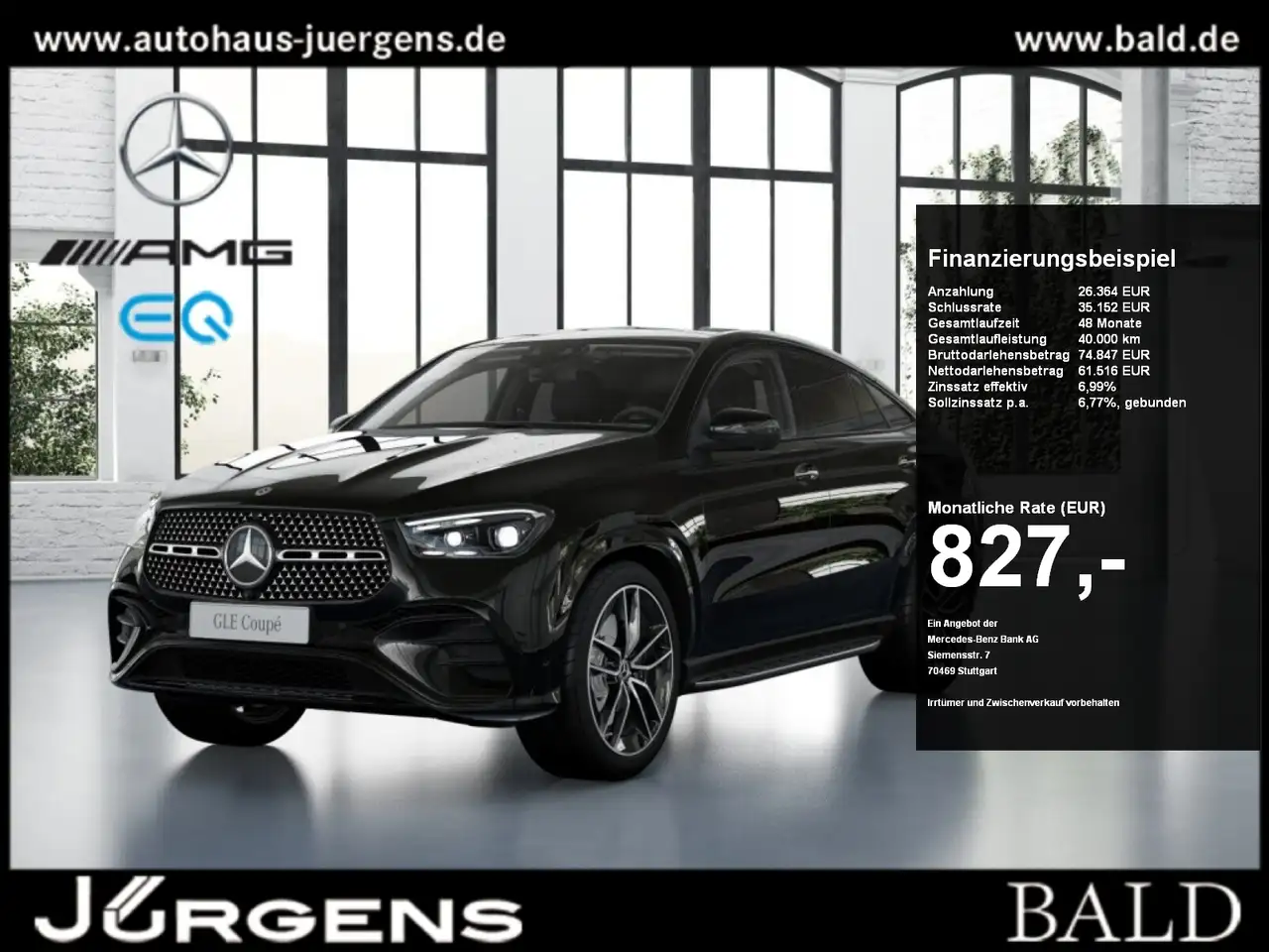 Mercedes-Benz GLE 450 d 4M Coupé AMG-Sport/Pano/AHK/Sitzkl/MLB — photo 1 of 10