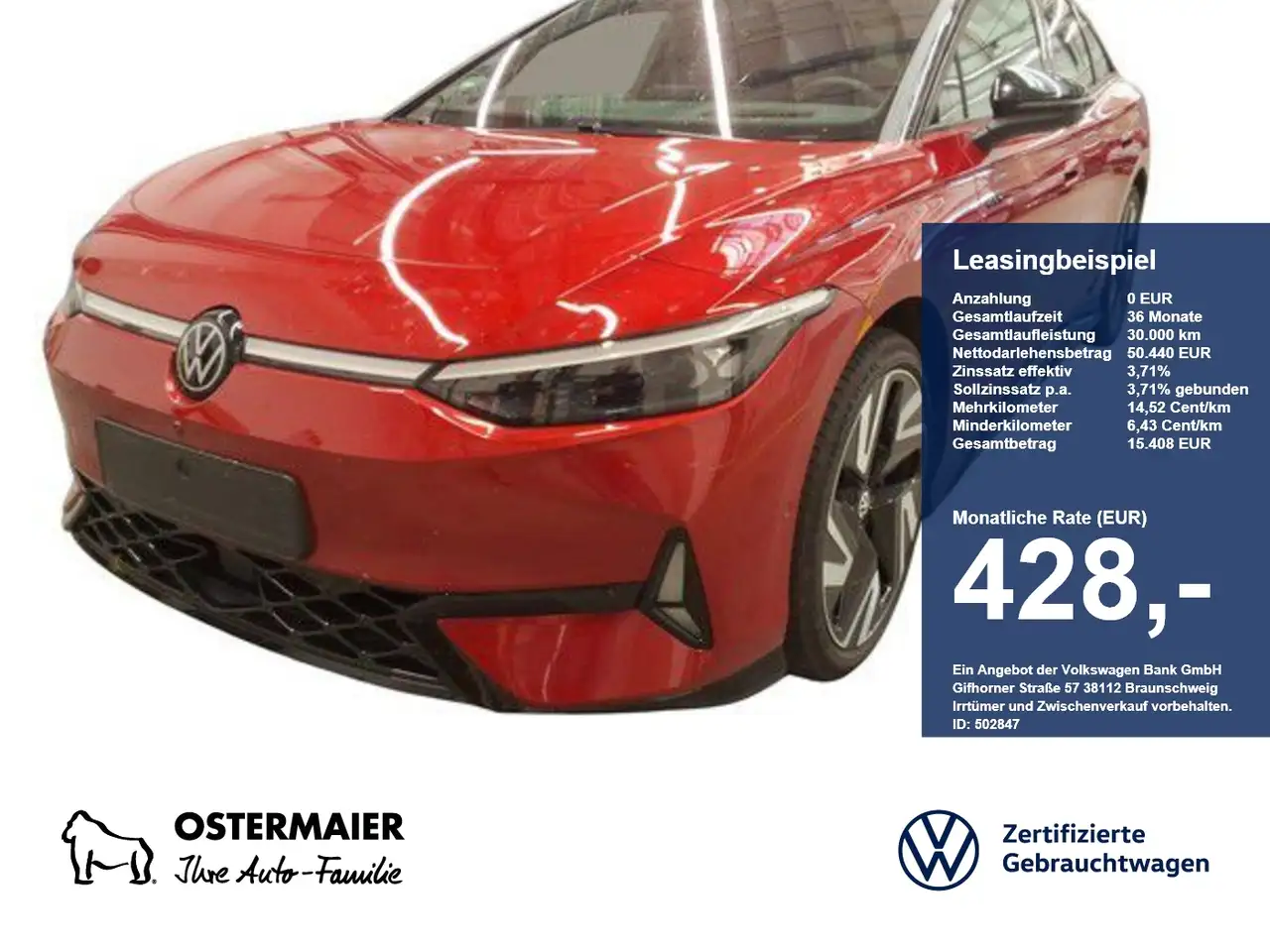 Volkswagen ID.7 GTX 340PS NP.81T HEAD-UP.AREA-V.5JG.PANO.21 .DCC.A — photo 1 of 9