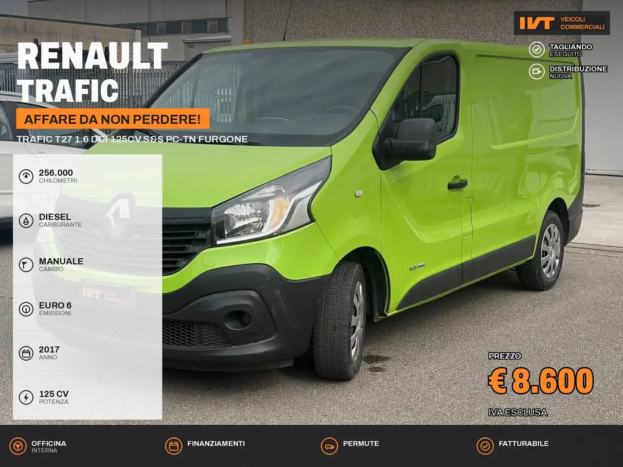 Renault Trafic Trafic T27 1.6 dCi 125CV S&S PC-TN Furgone — photo 1 of 7