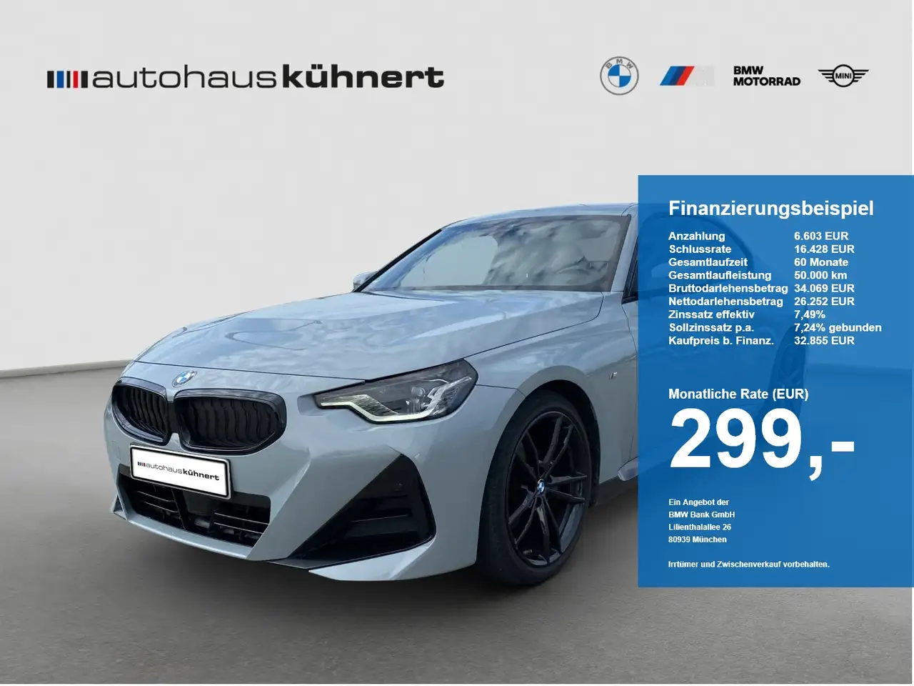 BMW 220 i Coupe Aut. M-Sport 1. Hand Komfortzugang LC+ — photo 1 of 15