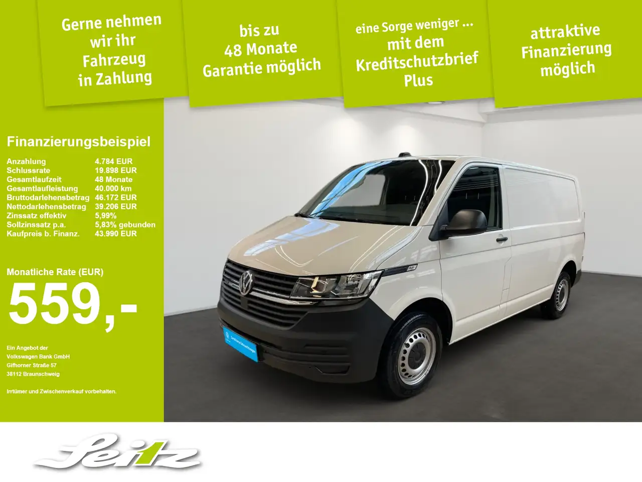 Volkswagen T6 Transporter Kasten 2.0 TDI KR *TEMPOMAT*KAMERA* — photo 1 of 15