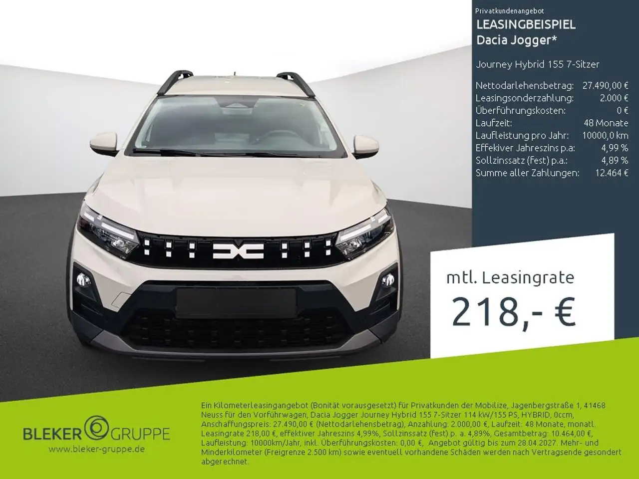 Dacia Jogger Journey Hybrid 155 7-Sitzer — photo 1 of 15