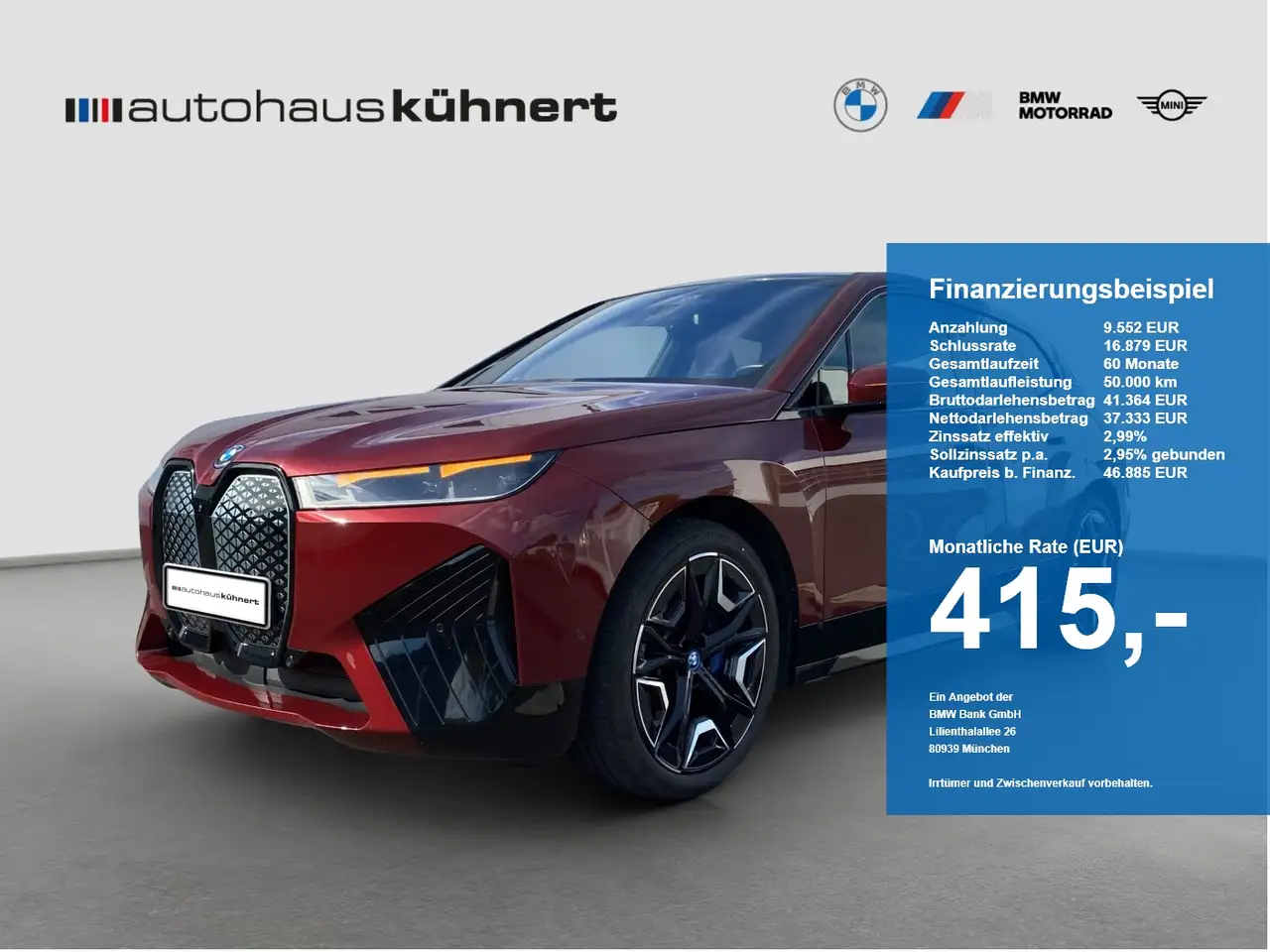 BMW iX xDrive40 Sky Lounge ACC Laser PanoSD SpurAss — photo 1 of 15
