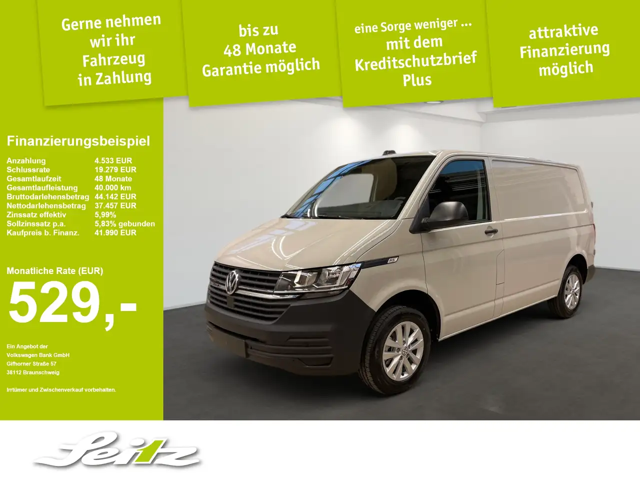 Volkswagen T6 Transporter Kasten 2.0 TDI KR *AHK*APPCON*PDC* — photo 1 of 18