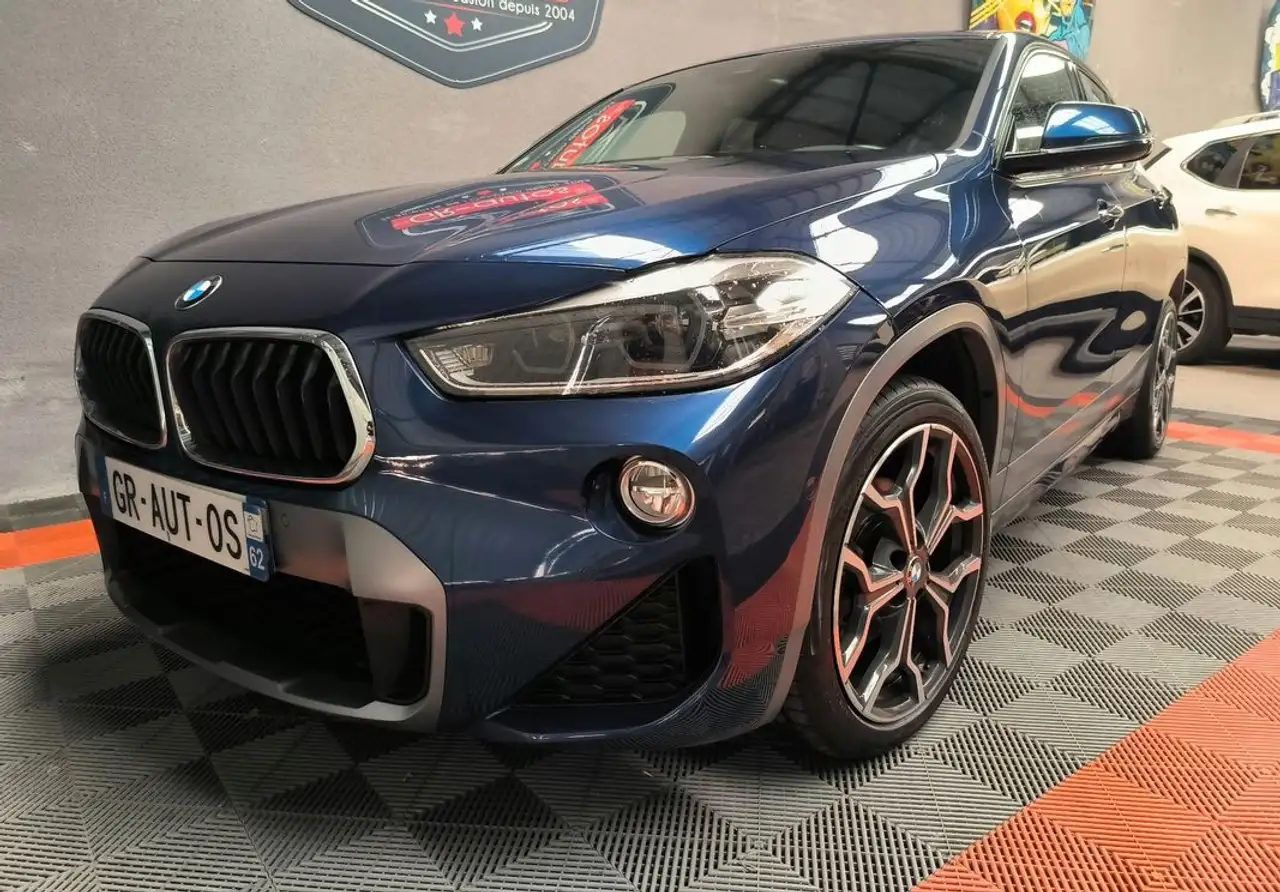 BMW X2 18DA s-drive M-sport 150cv 130.000km garantie 12 mois cuir sieges chauffant gps bi-xenon radar de recul av et arr + c — photo 1 of 10